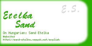 etelka sand business card